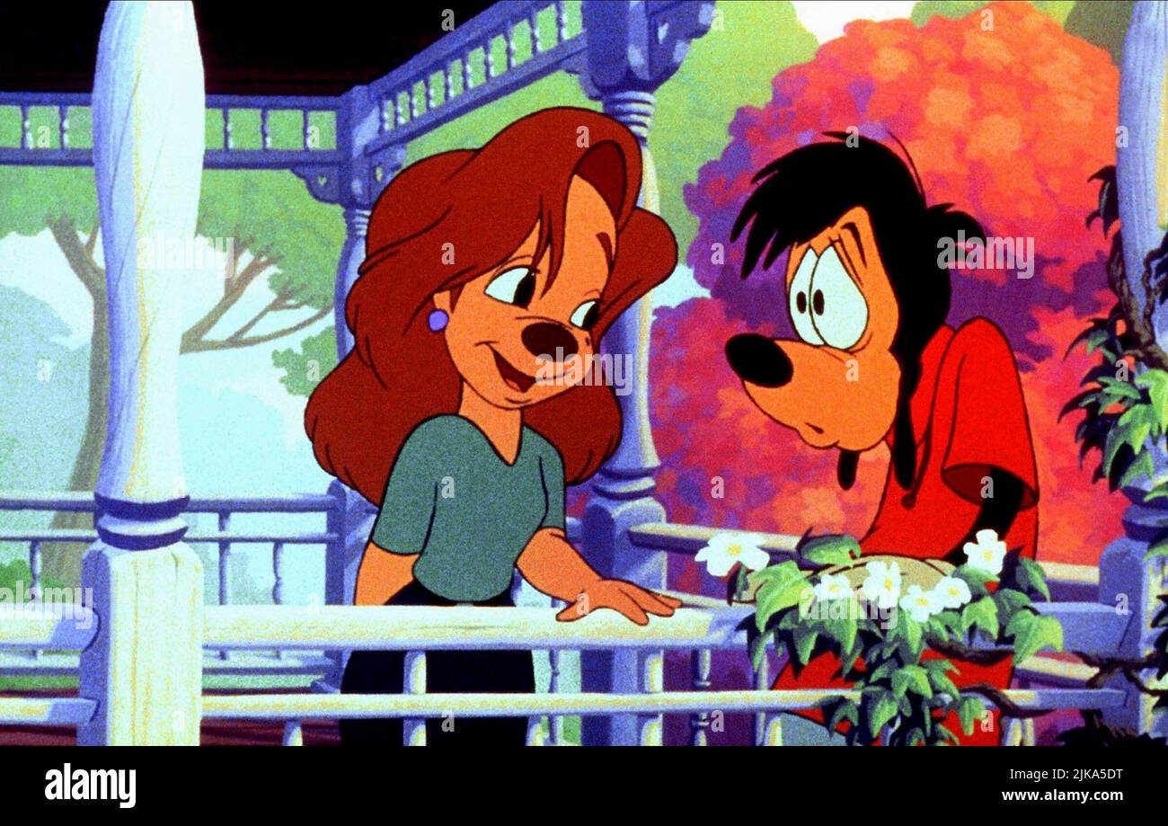 Roxanne & Max Film A Goofy Movie (1995) Charaktere: Roxanne & Max Regie: Kevin Lima 07. April 1995 **WARNUNG** dieses Foto ist nur für redaktionelle Zwecke bestimmt und unterliegt dem Urheberrecht von DISNEY und/oder dem Fotografen, der von der Film- oder Produktionsgesellschaft beauftragt wurde. Es kann nur durch Veröffentlichungen in Verbindung mit der Werbung für den oben genannten Film reproduziert werden. Eine obligatorische Gutschrift für DISNEY ist erforderlich. Der Fotograf sollte ebenfalls angerechnet werden, wenn er bekannt ist. Ohne schriftliche Genehmigung der Film Company kann keine kommerzielle Nutzung gewährt werden. Stockfoto