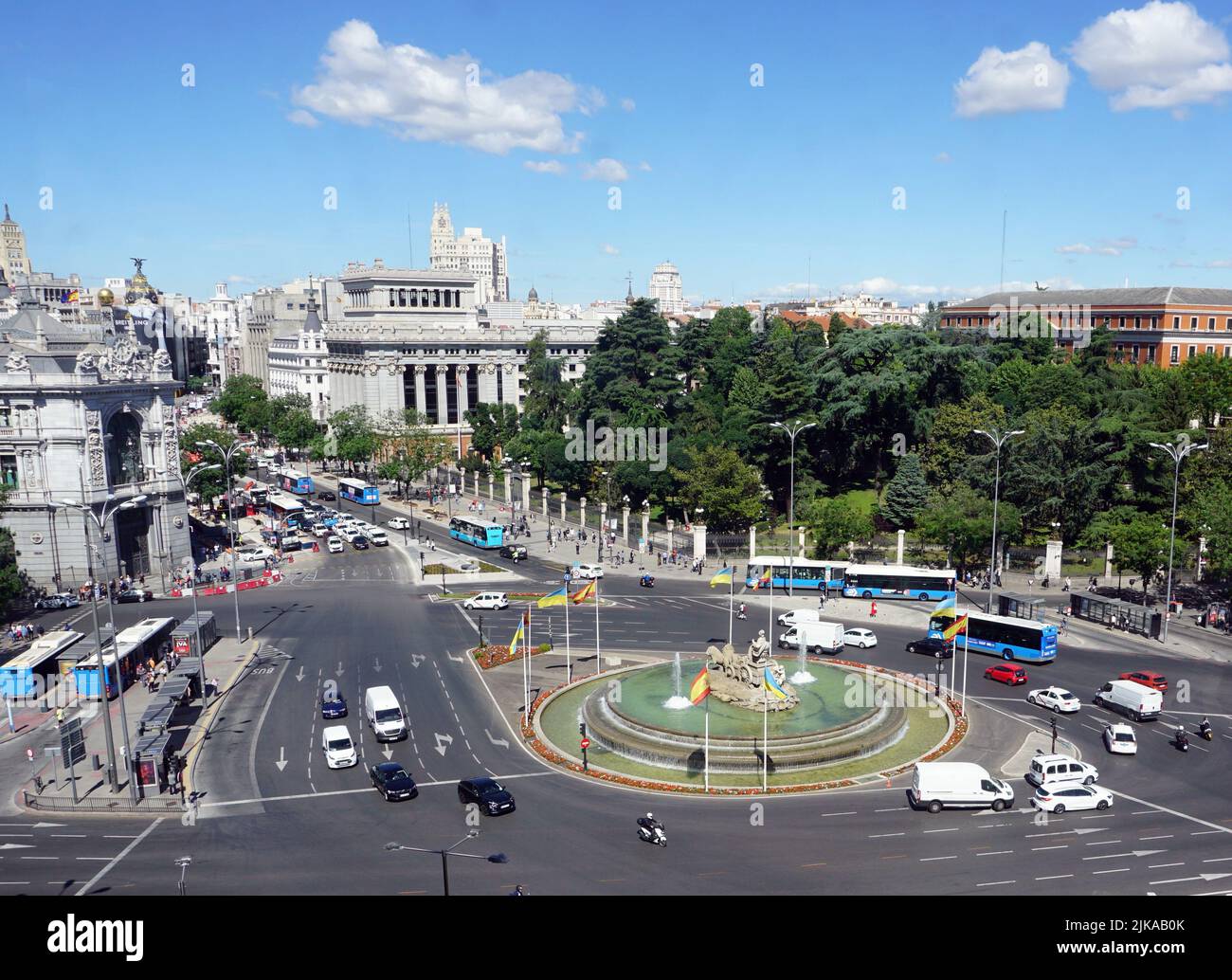 Die Plaza de Cibeles in Madrid Spanien. Stockfoto