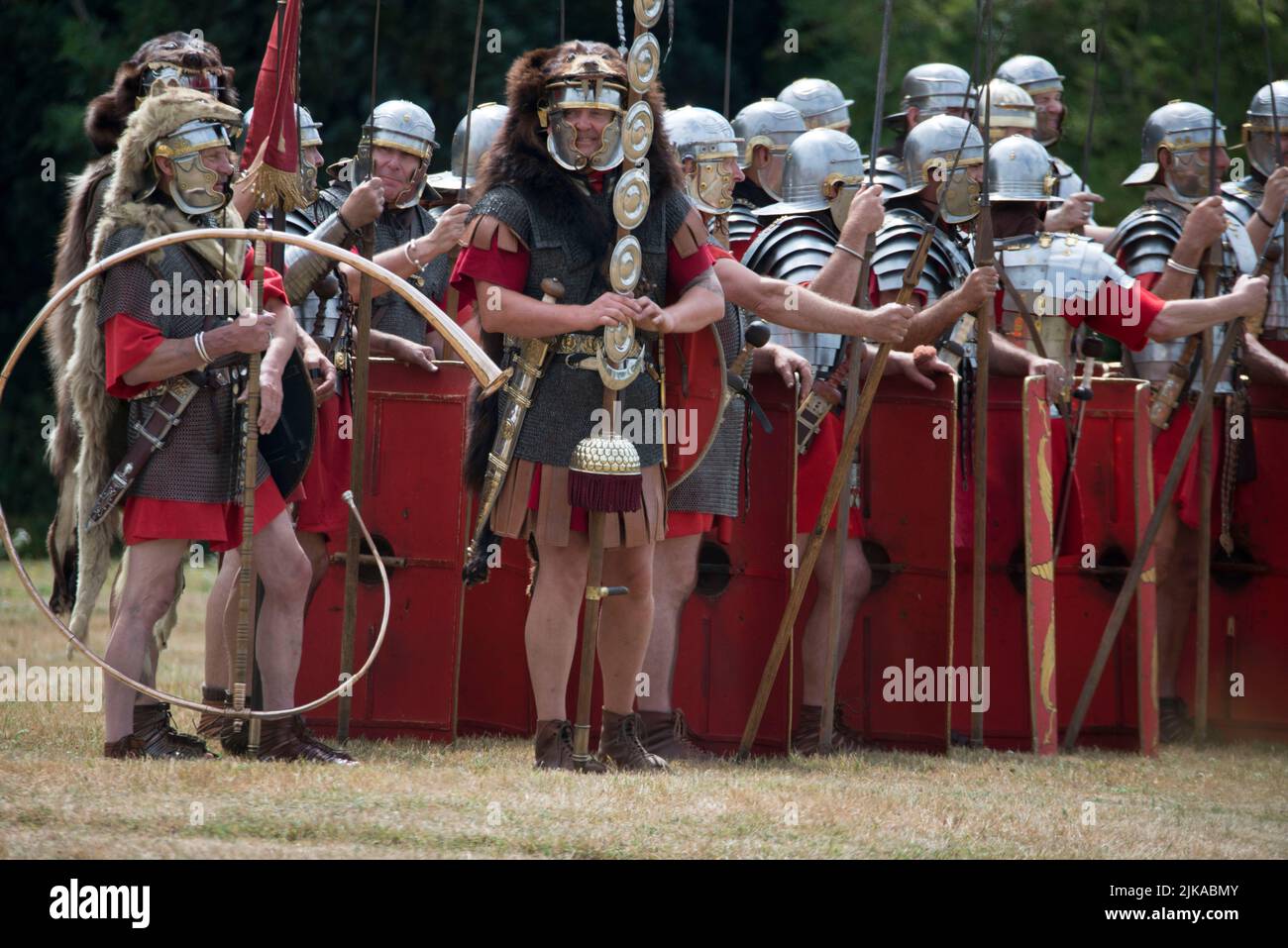 Fishbourne Roman Palace, West Sussex. Die Straßenwache von Ermine eine