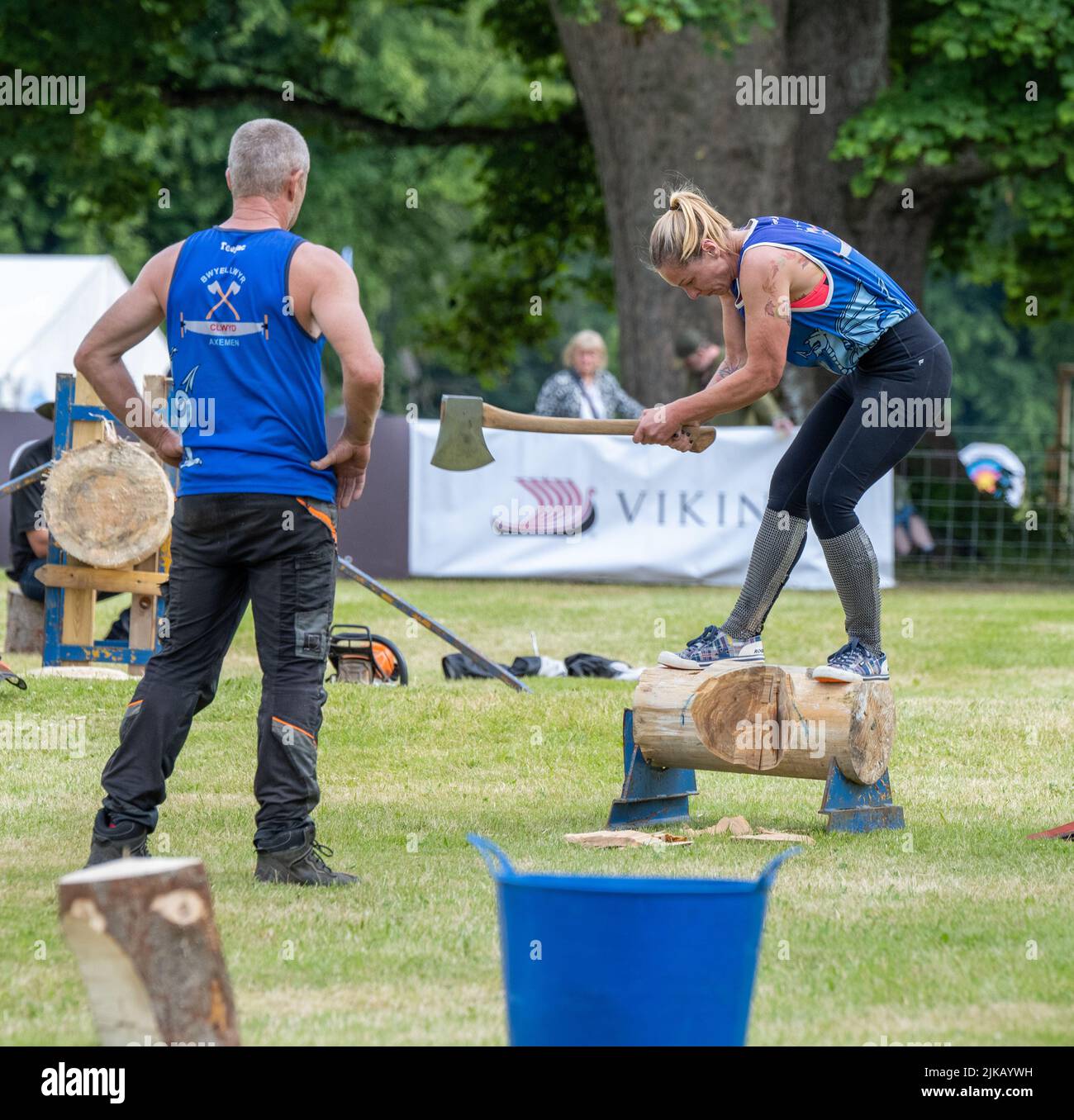 Clywd Axmen auf der GWCT Scottish Game Fair 2022, Scone Palace, Perthshire Stockfoto