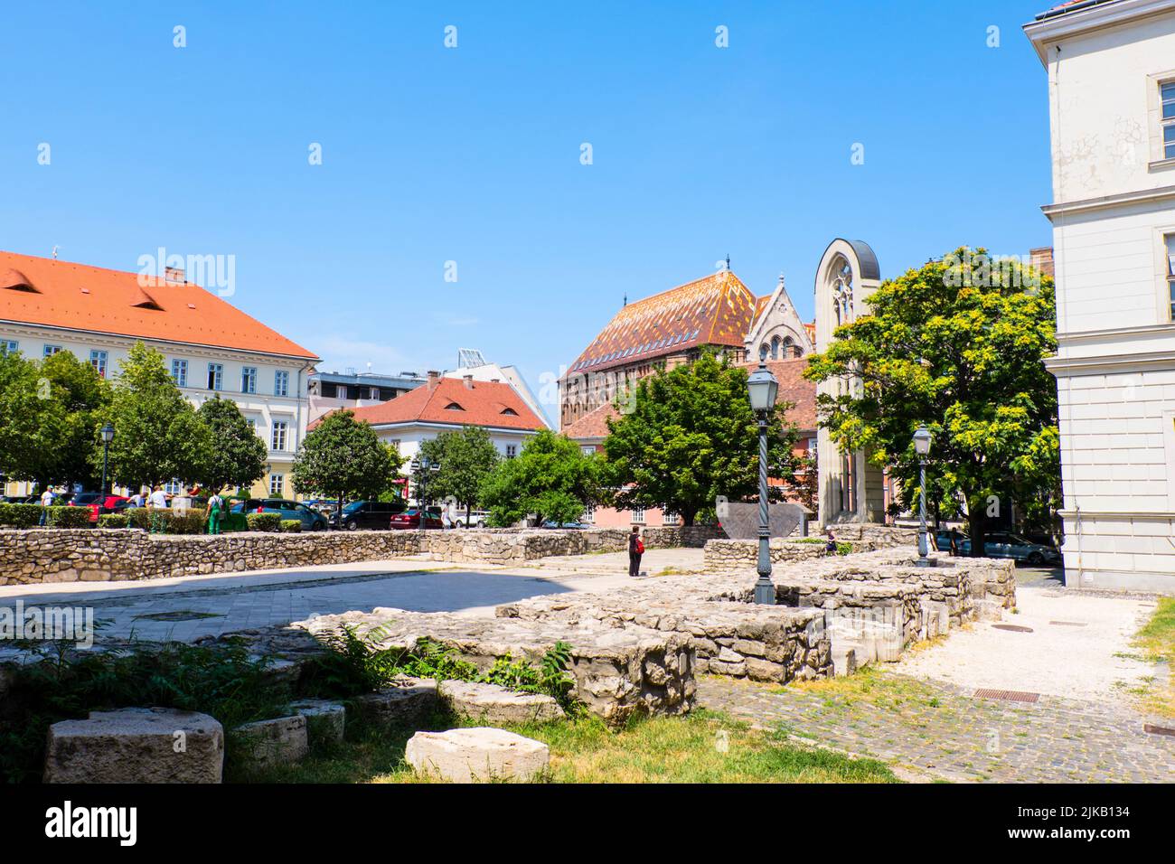 Kapisztrán tér, Burgviertel, Buda, Budapest, Ungarn Stockfoto