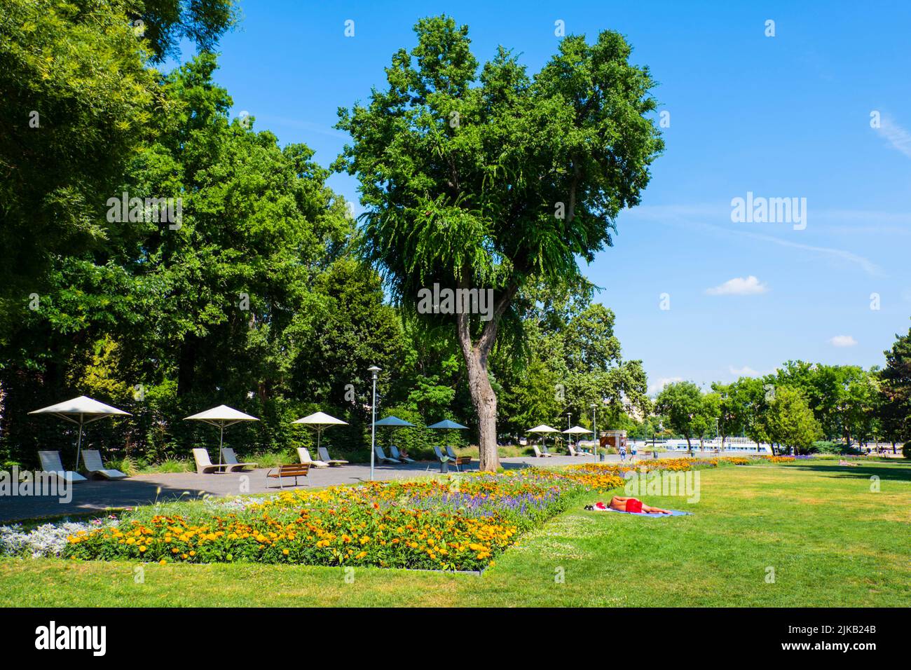 Margitsziget, Margareteninsel, Budapest, Ungarn Stockfoto