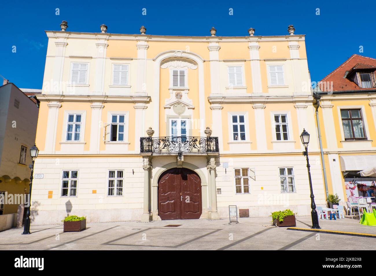 Ott-Haz, Becsi kapu ter, Gyor, Ungarn Stockfoto