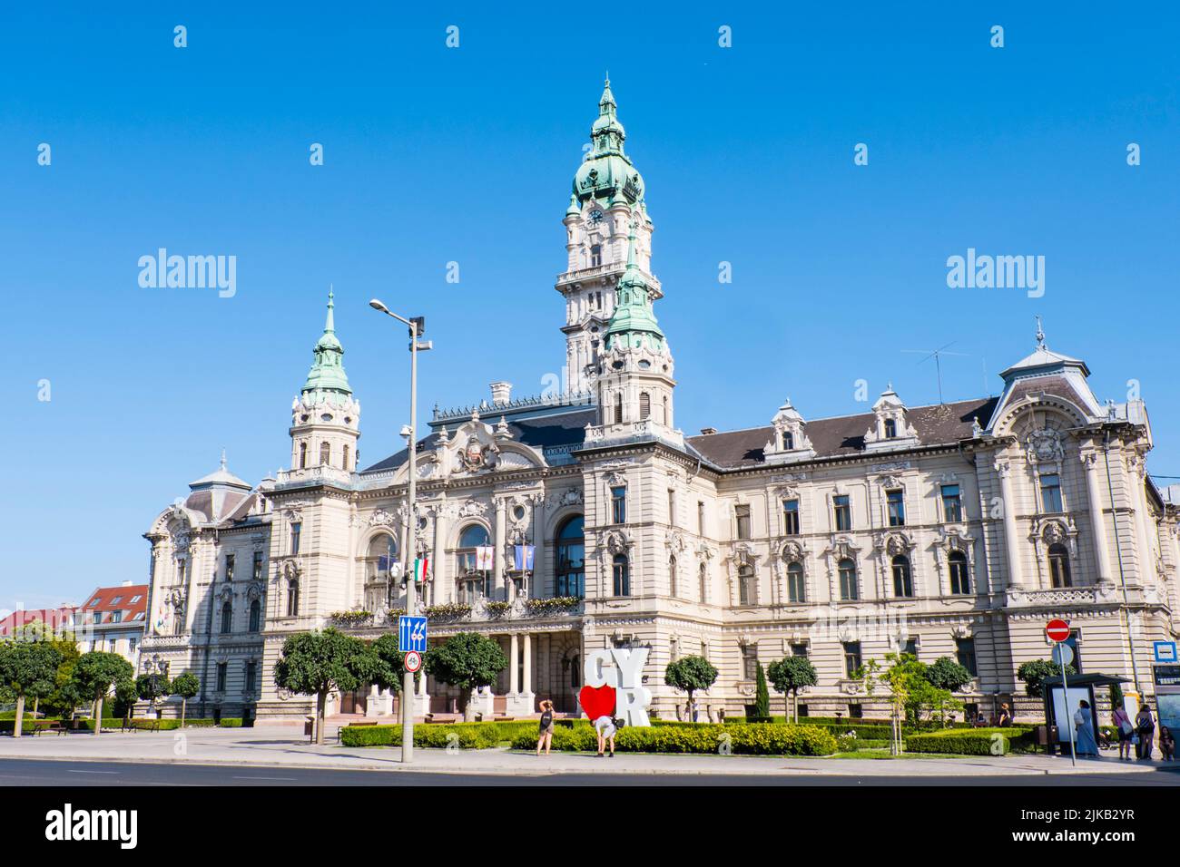 Győri városháza, Varoshaza, Rathaus, Gyor, Ungarn Stockfoto