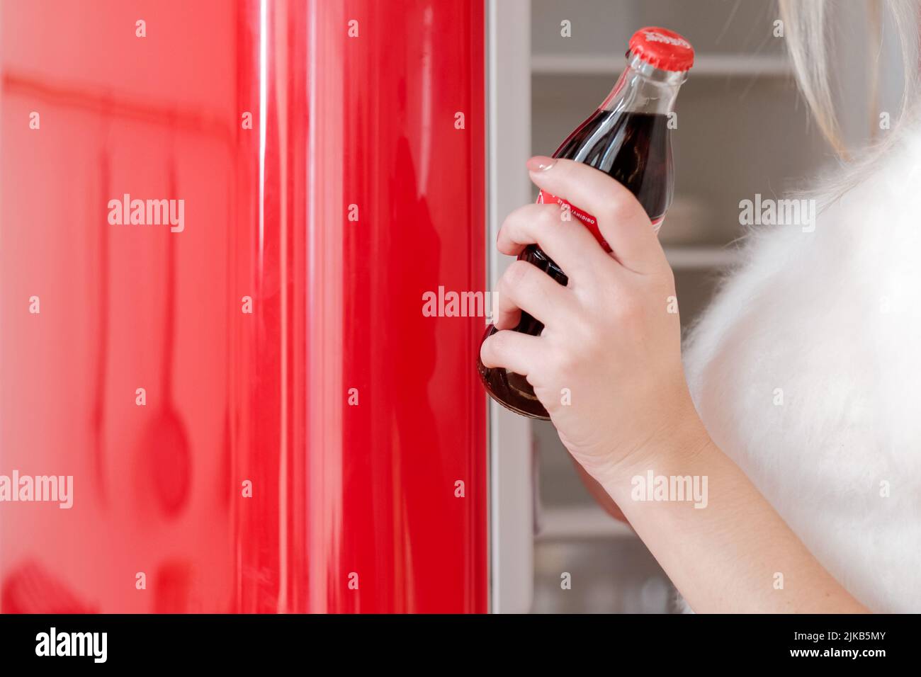 coca Cola Neujahr Partygetränk Stockfoto