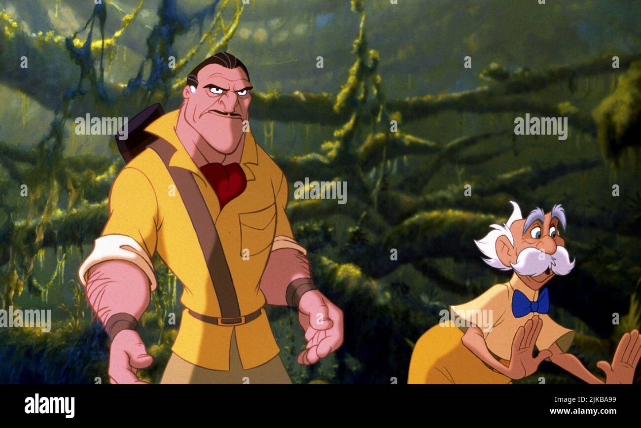 Clayton & Porter Film Tarzan (USA 1999) Regie: Chris Buck & Kevin Lima 16. Juni 1999 **WARNUNG** dieses Foto ist nur für redaktionelle Zwecke bestimmt und unterliegt dem Urheberrecht von DISNEY und/oder dem Fotografen, der von der Film- oder Produktionsgesellschaft beauftragt wurde. Es kann nur durch Veröffentlichungen in Verbindung mit der Werbung für den oben genannten Film reproduziert werden. Eine obligatorische Gutschrift für DISNEY ist erforderlich. Der Fotograf sollte ebenfalls angerechnet werden, wenn er bekannt ist. Ohne schriftliche Genehmigung der Film Company kann keine kommerzielle Nutzung gewährt werden. Stockfoto
