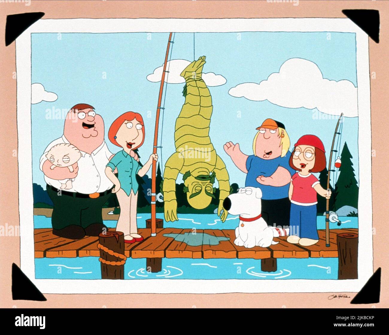Stewie Griffin, Peter Griffin, Lois Griffin, Brian Griffin, Chris Griffin & Meg Griffin Television: Family Guy (1999) Charaktere: ,Peter Griffin,Lois Griffin,,Chris Griffin & Meg Griffin Fishing Jetty Boardwalk 31 January 1999 **WARNUNG** Dieses Foto ist nur für den redaktionellen Gebrauch bestimmt und unterliegt dem Copyright des FERNSEHENS 20. CENTURY FOX und/oder des Fotografen, der von der Film- oder Produktionsfirma beauftragt wurde und kann nur durch Publikationen in Verbindung mit reproduziert werden Die Werbung für den oben genannten Film. Eine obligatorische Gutschrift für DAS FERNSEHEN VON 20. CENTURY FOX ist erforderlich. Der Fotograf sollte auch credi sein Stockfoto