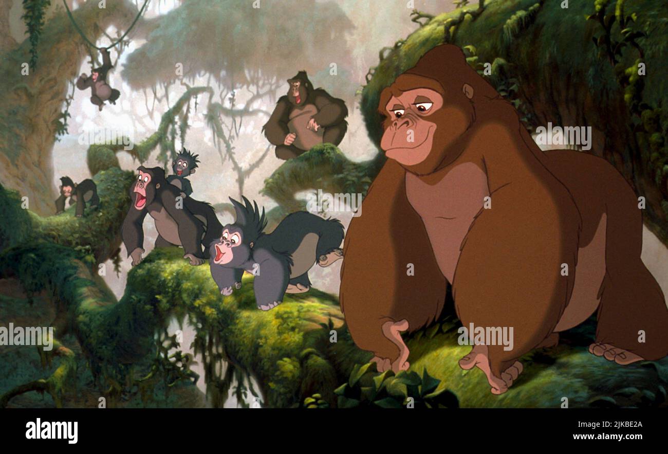 Terk & Kala Film Tarzan (USA 1999) Charaktere: & Kala Regie: Chris Buck & Kevin Lima 16. Juni 1999 **WARNUNG** dieses Foto ist nur für redaktionelle Zwecke bestimmt und unterliegt dem Copyright von DISNEY und/oder dem Fotografen, der von der Film or Production Company beauftragt wurde. Es kann nur durch Veröffentlichungen in Verbindung mit der Werbung für den oben genannten Film reproduziert werden. Eine obligatorische Gutschrift für DISNEY ist erforderlich. Der Fotograf sollte ebenfalls angerechnet werden, wenn er bekannt ist. Ohne schriftliche Genehmigung der Film Company kann keine kommerzielle Nutzung gewährt werden. Stockfoto