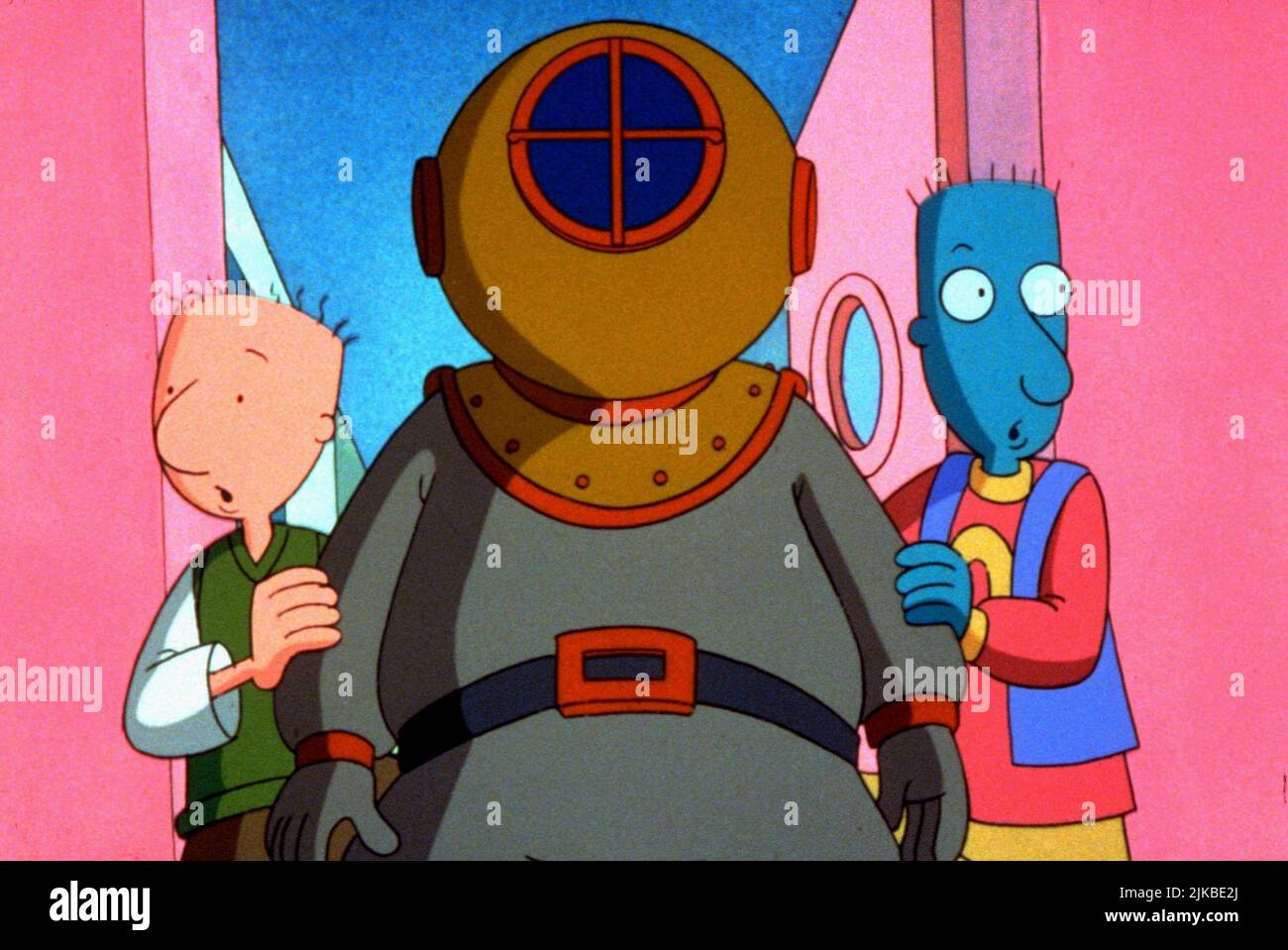 Doug Funnie, Monster & Skeeter Film Doug's 1st Movie (1999) Charaktere: Doug Funnie & Regisseur: Maurice Joyce 19. März 1999 **WARNUNG** dieses Foto ist nur für redaktionelle Zwecke bestimmt und unterliegt dem Copyright von WALT DISNEY und/oder dem Fotografen, der von der Film- oder Produktionsgesellschaft zugewiesen wurde. Es kann nur durch Veröffentlichungen in Verbindung mit der Werbung für den oben genannten Film reproduziert werden. Es ist eine obligatorische Gutschrift für WALT DISNEY erforderlich. Der Fotograf sollte ebenfalls angerechnet werden, wenn er bekannt ist. Ohne schriftliche Genehmigung der Film Company kann keine kommerzielle Nutzung gewährt werden. Stockfoto