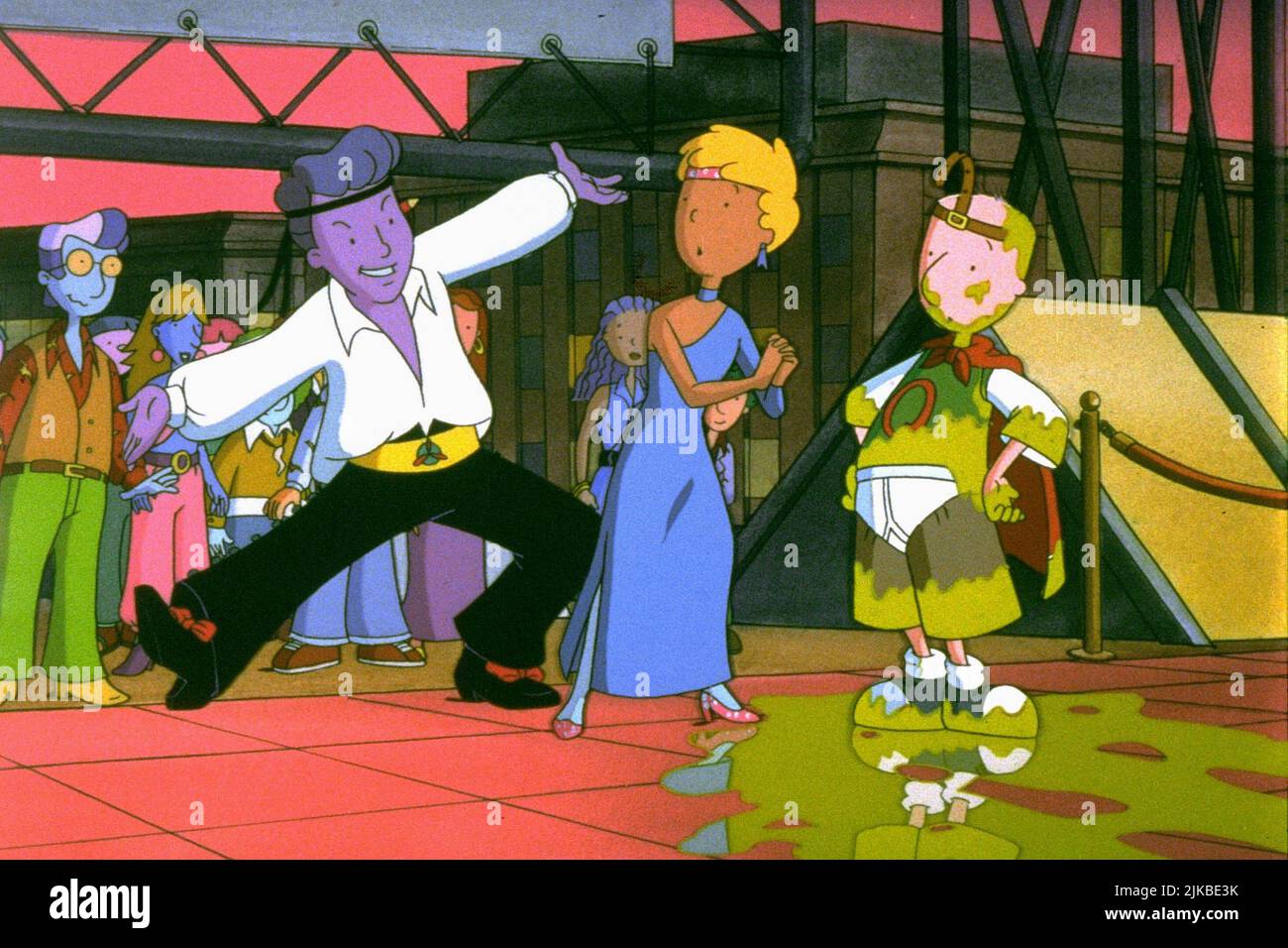 Guy Graham, Patti Mayonnaise & Doug Funnie Film Doug's 1st Movie (1999) Charaktere: , & Doug Funnie Regie: Maurice Joyce 19. März 1999 **WARNUNG** dieses Foto ist nur für redaktionelle Zwecke bestimmt und unterliegt dem Copyright von WALT DISNEY und/oder dem Fotografen, der von der Film- oder Produktionsgesellschaft zugewiesen wurde. Es kann nur durch Veröffentlichungen in Verbindung mit der Werbung für den oben genannten Film reproduziert werden. Es ist eine obligatorische Gutschrift für WALT DISNEY erforderlich. Der Fotograf sollte ebenfalls angerechnet werden, wenn er bekannt ist. Ohne schriftliche Genehmigung der Film Company kann keine kommerzielle Nutzung gewährt werden. Stockfoto