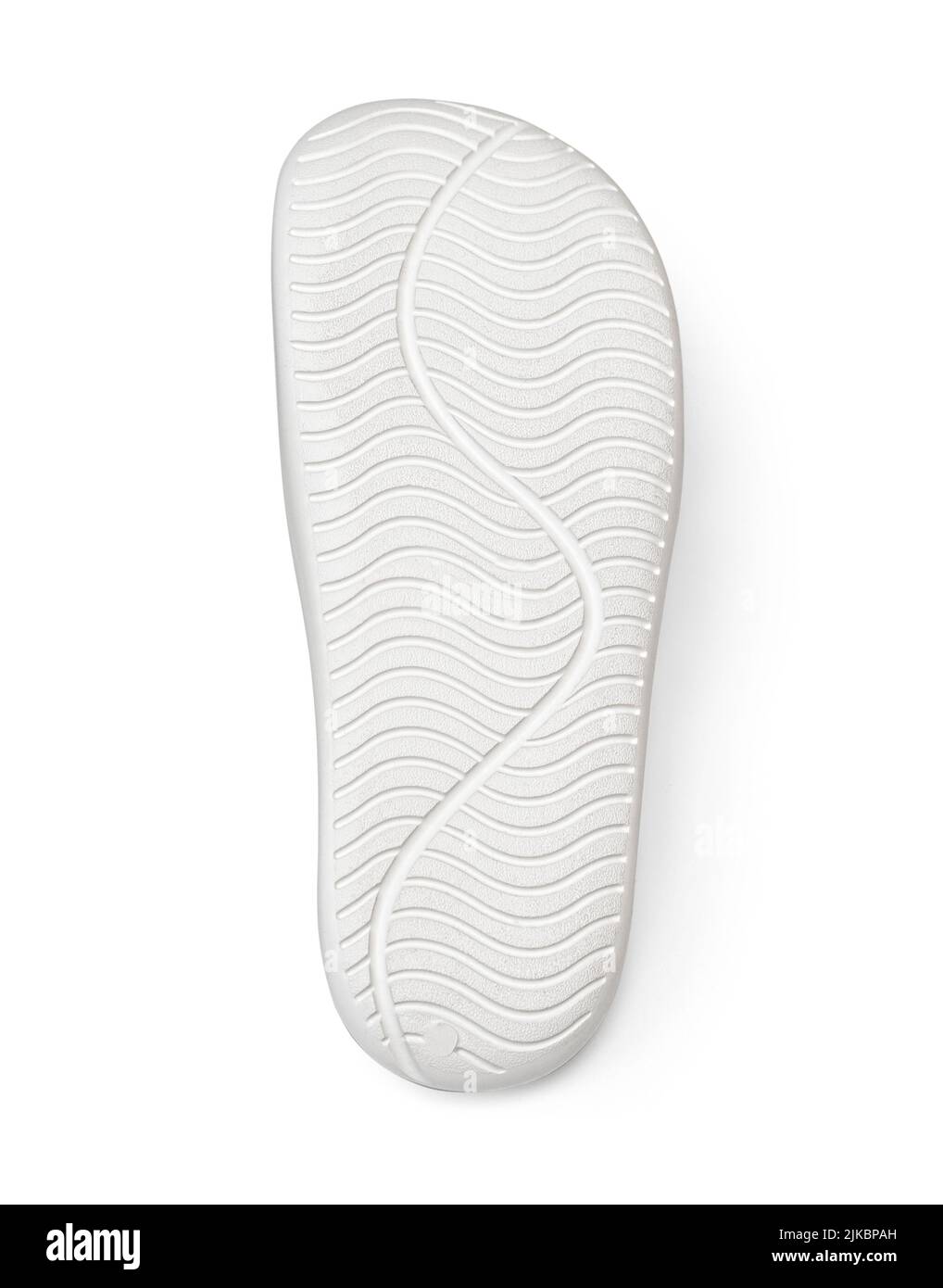 Weiße Schuhsohle. Sneakerboden auf weißem Hintergrund ist isoliert. Mit Clipping-Pfad Stockfoto