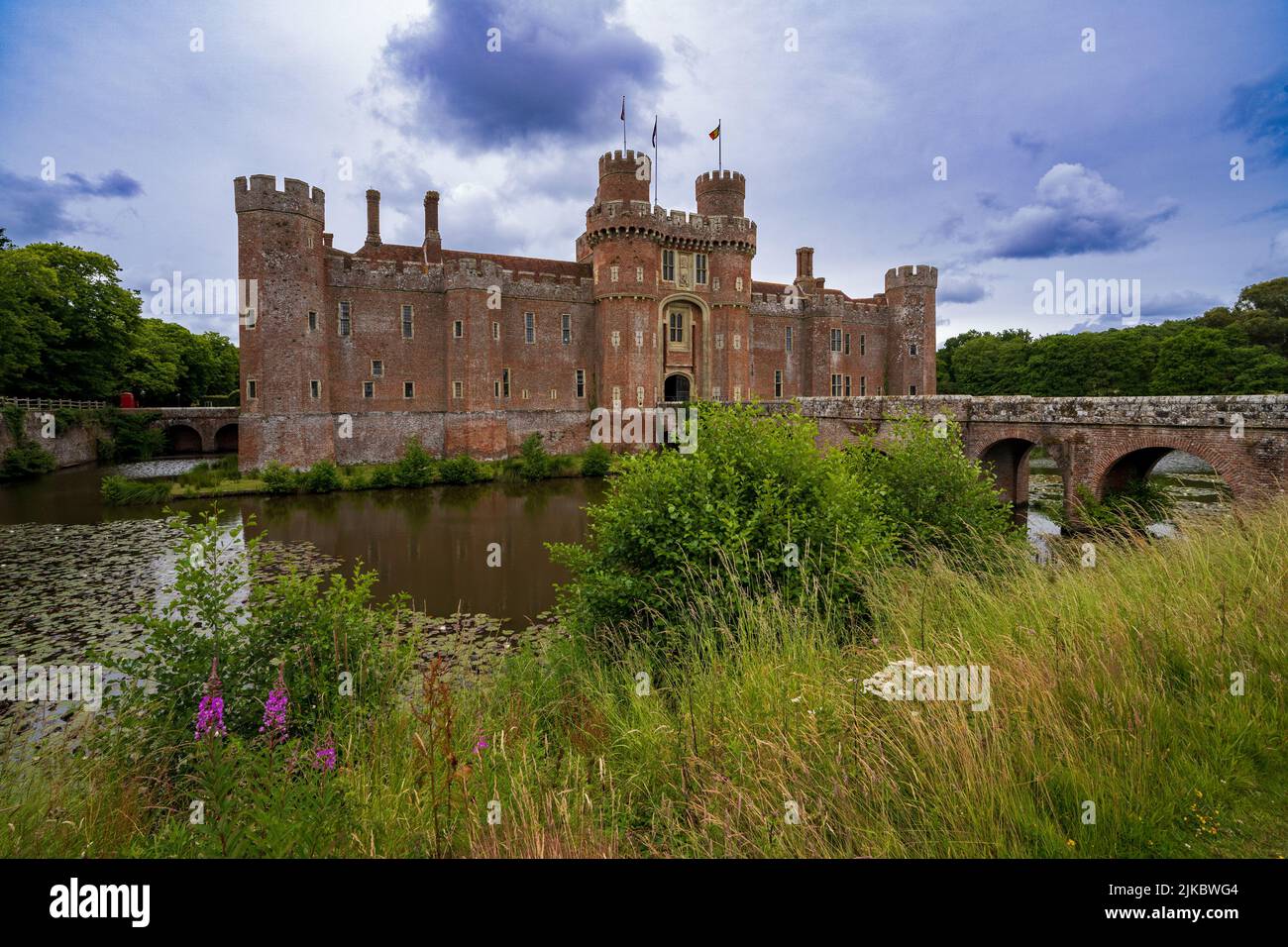 Herstmonceux Castle, Herstmonceux, East Sussex, England, Großbritannien Stockfoto