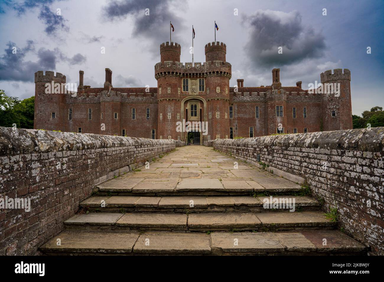 Herstmonceux Castle, Herstmonceux, East Sussex, England, Großbritannien Stockfoto