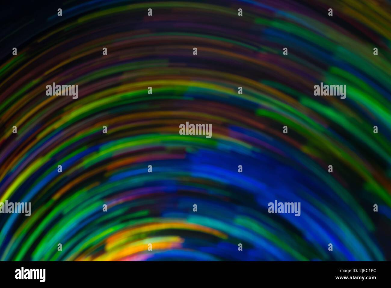 Neon Whirl Lines Lichtreflexe verwischen unscharfe Lichtverhältnisse Stockfoto