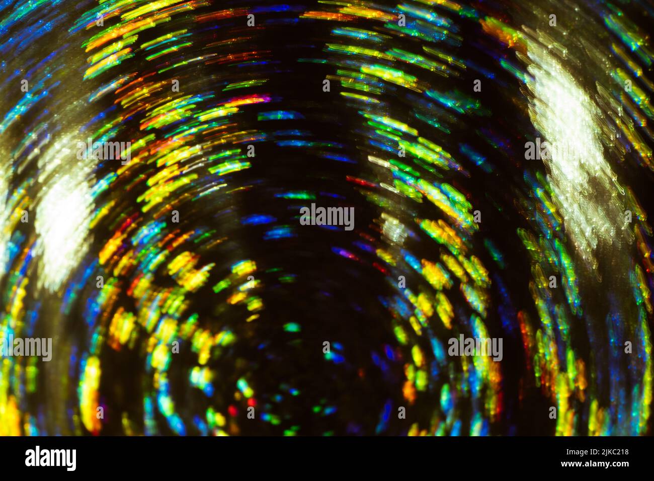 Neon Vortex Unschärfe-Linien Lichtreflexionen Unschärfe-Effekt-Licht Stockfoto