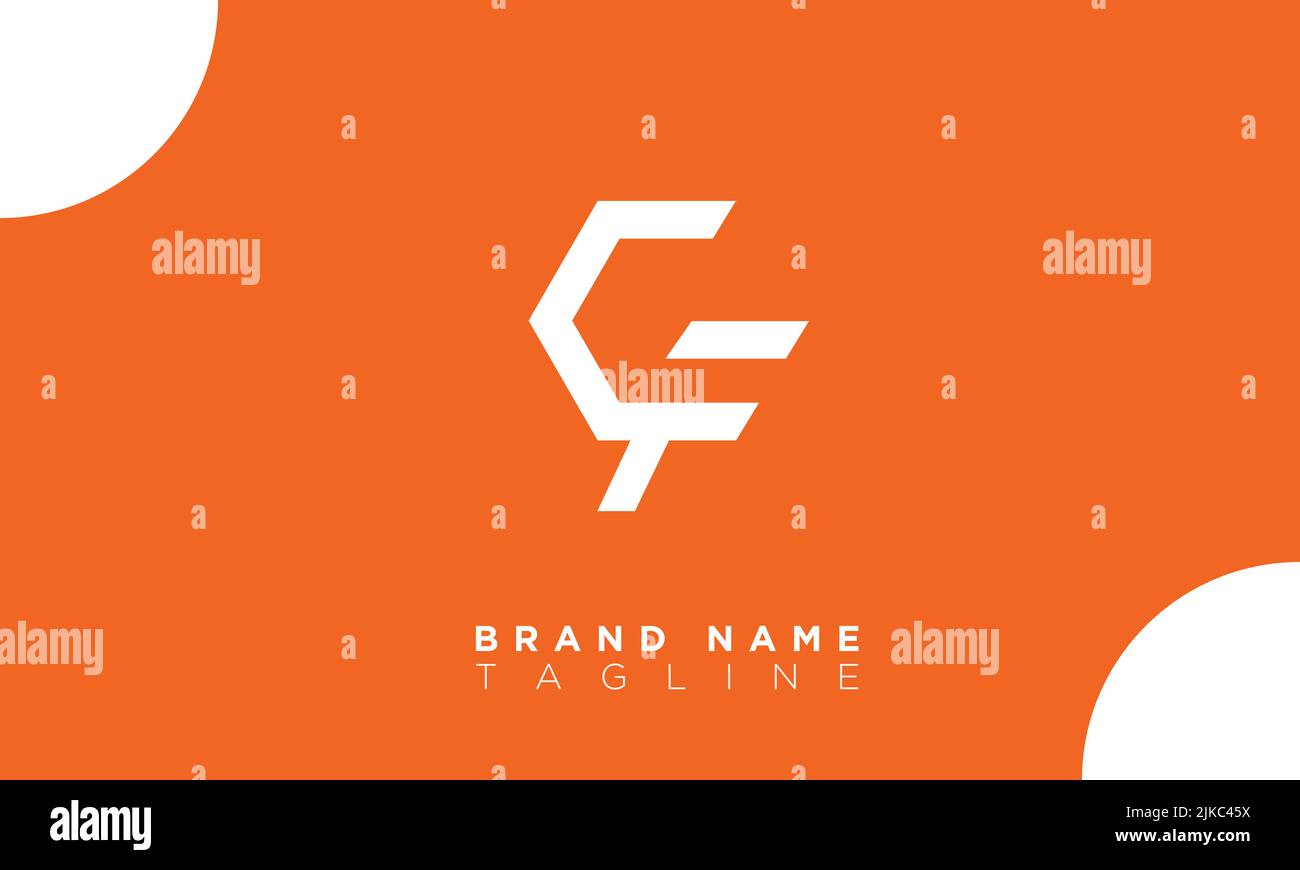 CF Alphabet Buchstaben Initialen Monogramm Logo Stock Vektor