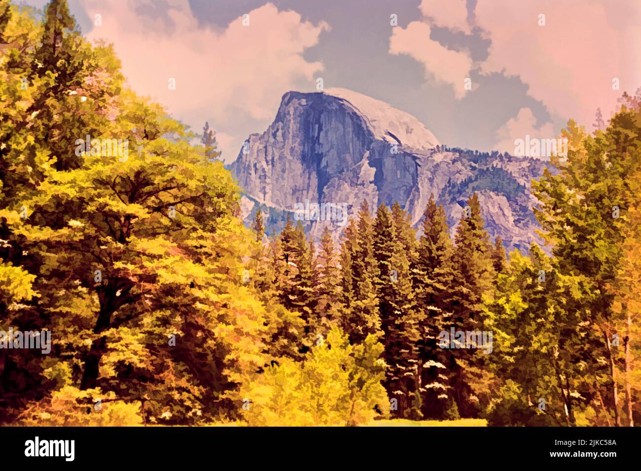 Half Dome im Yosemite Nationalpark. Stockfoto