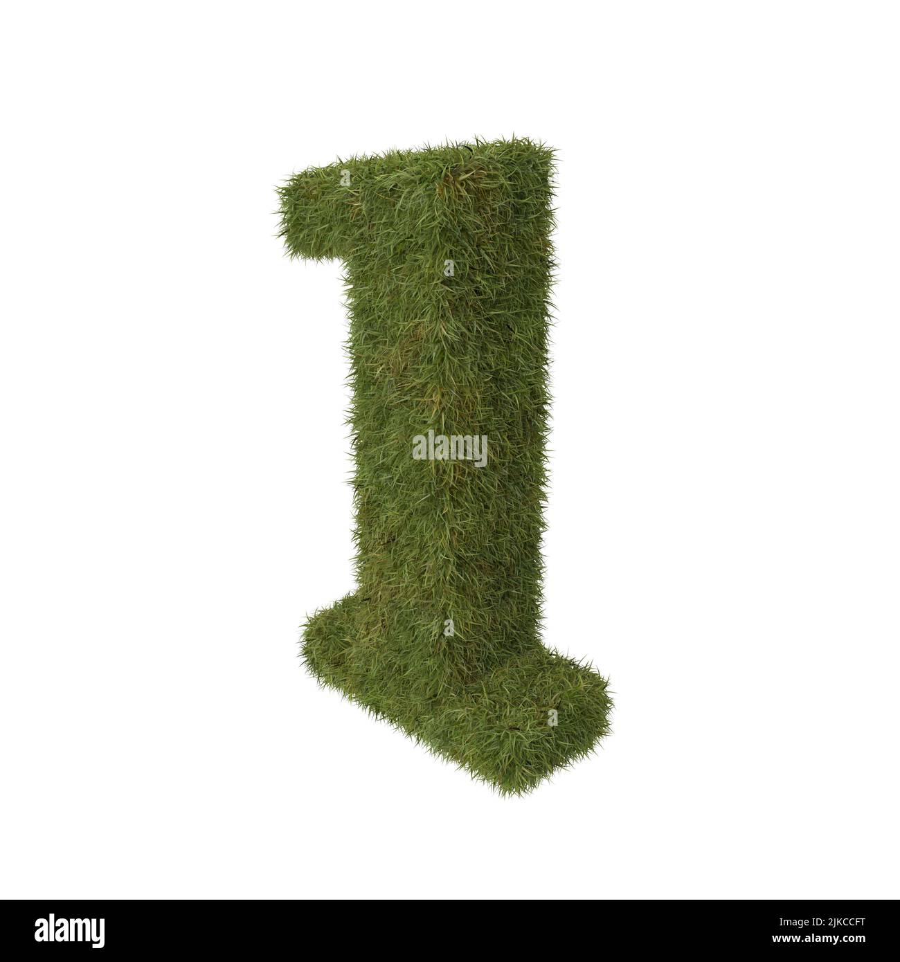 3D Abbildung der Grass-Zahlen Stockfoto