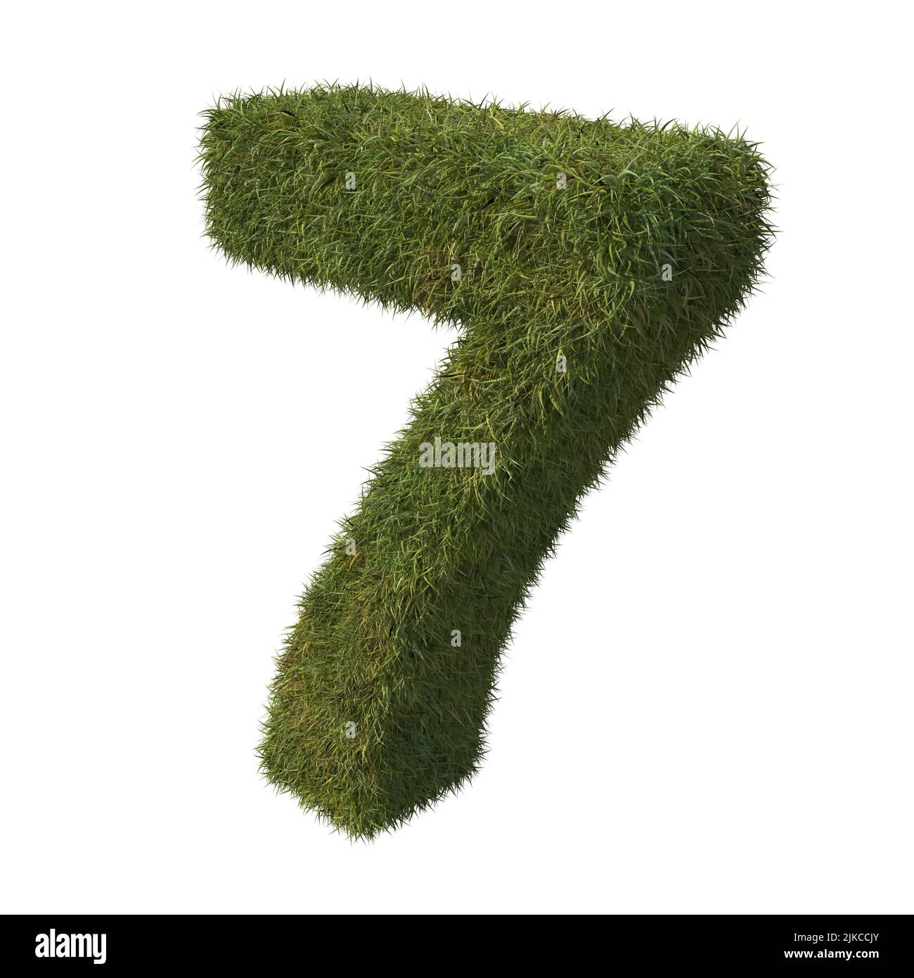 3D Abbildung der Grass-Zahlen Stockfoto