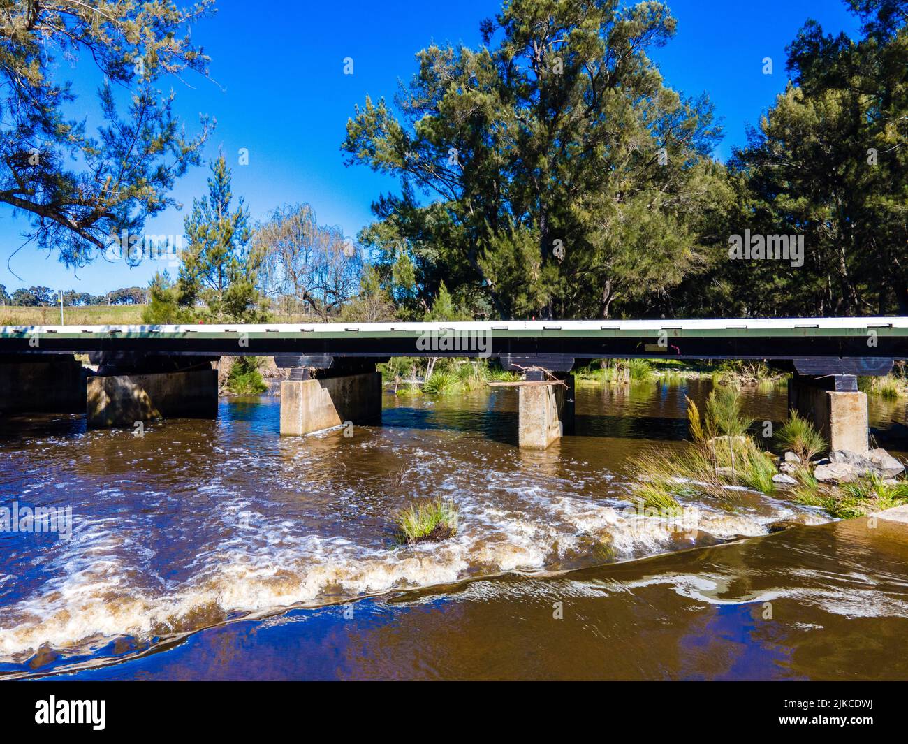 Eine Luftaufnahme des Severn River in Glen Innes, New South Wales, Australien Stockfoto