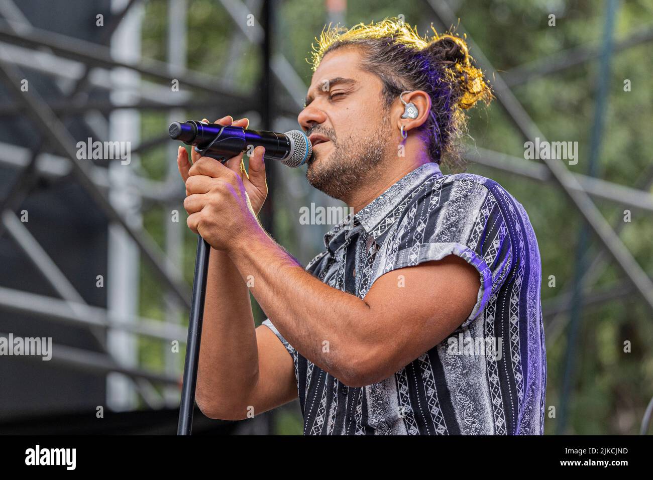 Laghi di Fusine Italien 30 Juli 2022 Mannarino - No Borders Music Festival - live im Tarvisio © Andrea Ripamonti / Alamy Stockfoto