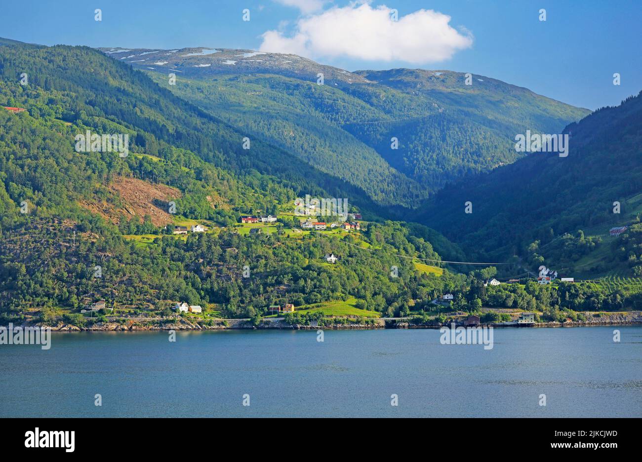 Der Nordfjord auf dem Weg nach Nordfjordeid in Norwegen, Skandinavien, Europa Stockfoto