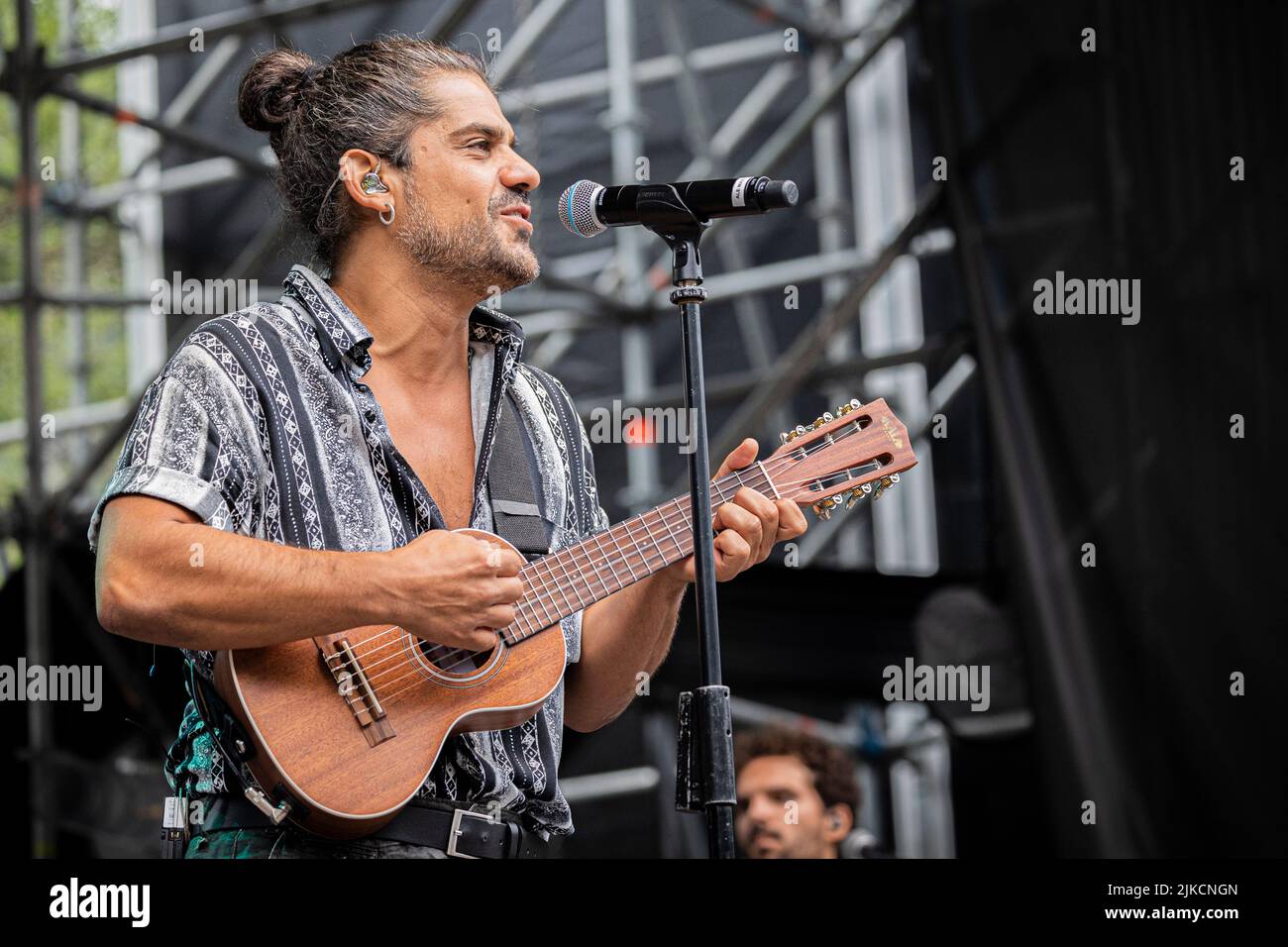 Laghi di Fusine Italien 30 Juli 2022 Mannarino - No Borders Music Festival - live im Tarvisio © Andrea Ripamonti / Alamy Stockfoto