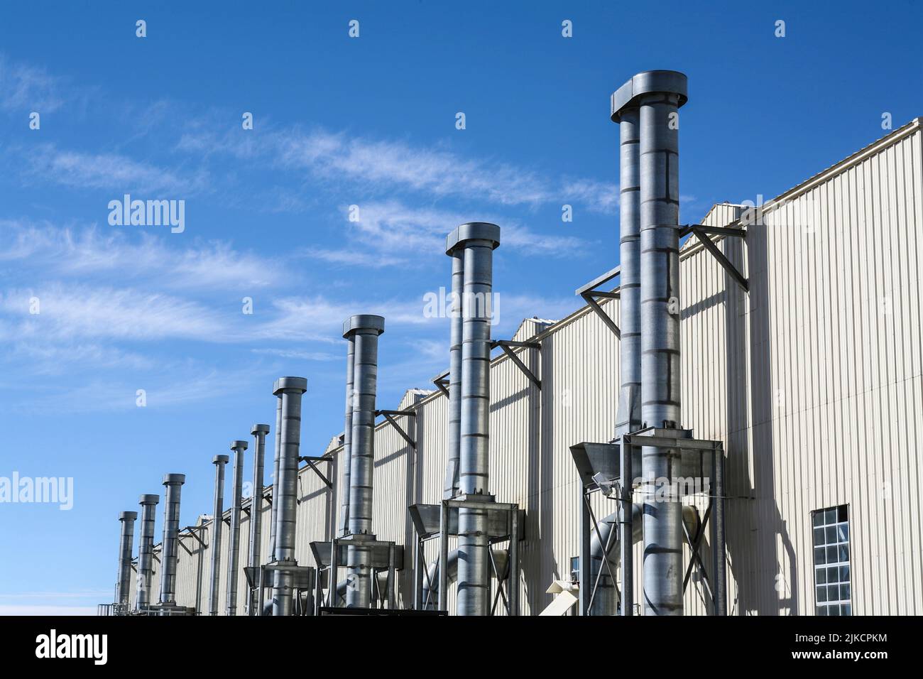 Gasverdichtungsstation in Wyoming Stockfoto