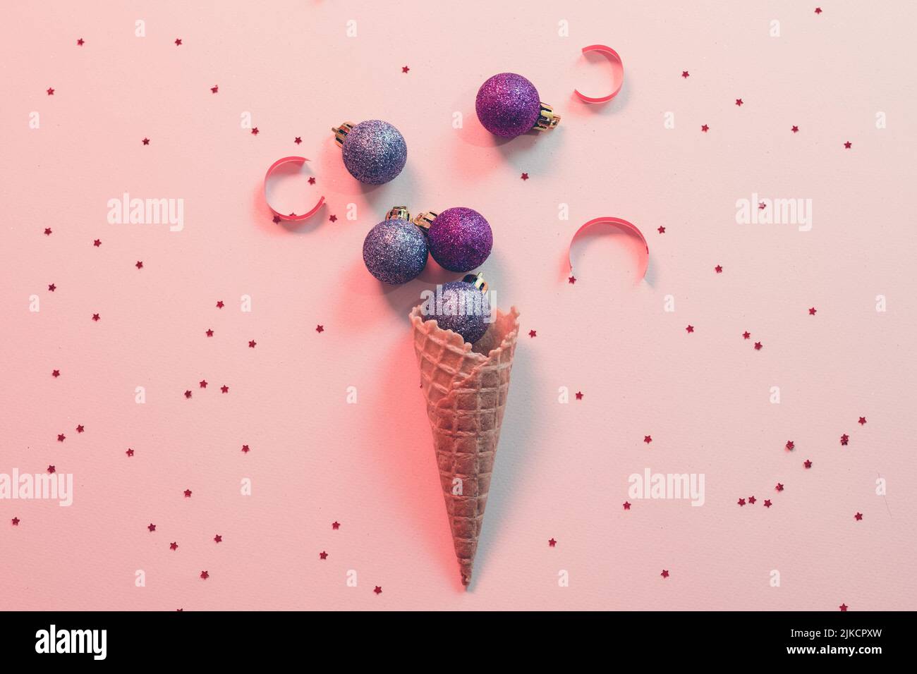 weihnachten Feier abstrakte Konfetti Kegel Stockfoto