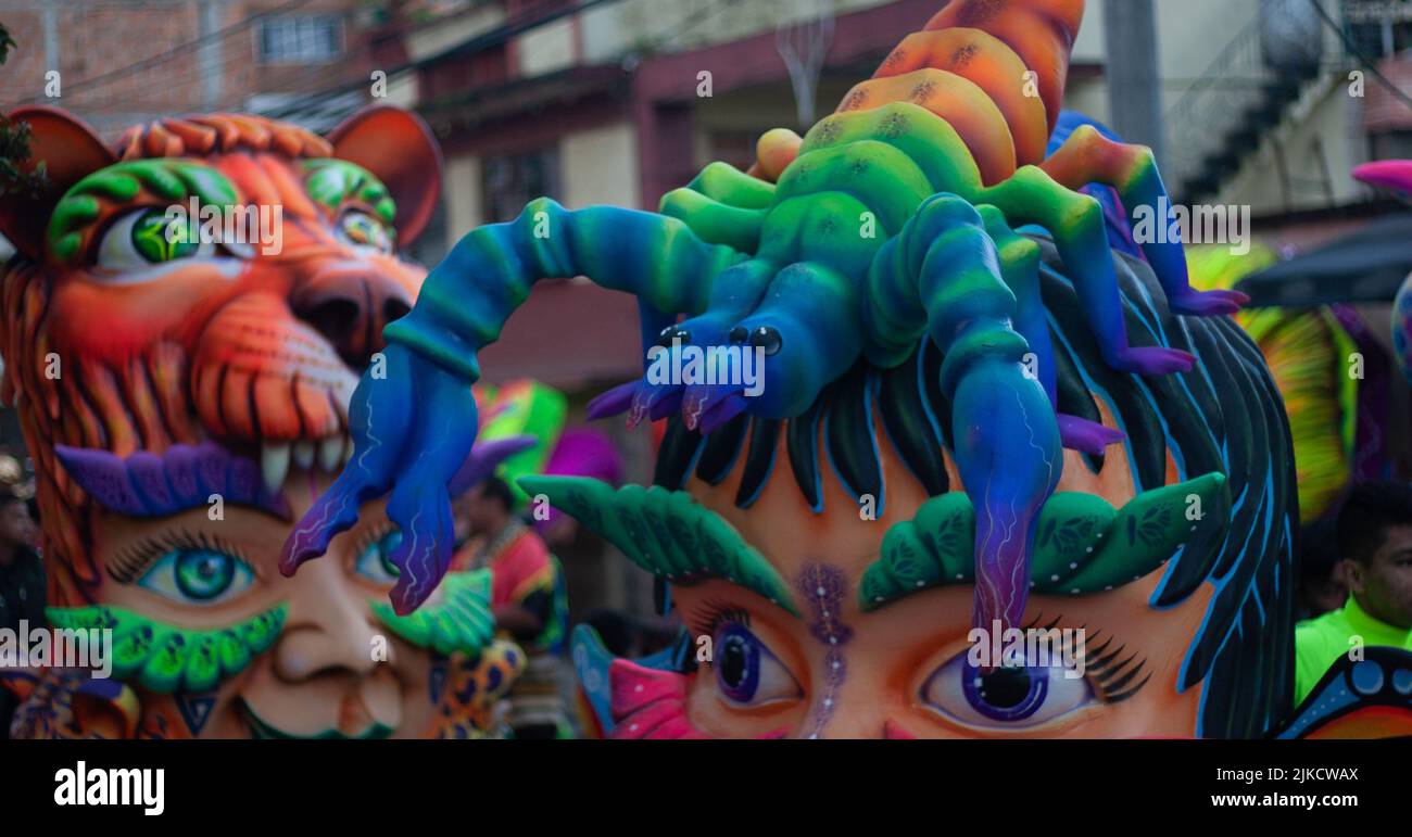 karneval der Schwarzen und Weißen in der Stadt Pasto, Narino statt Stockfoto