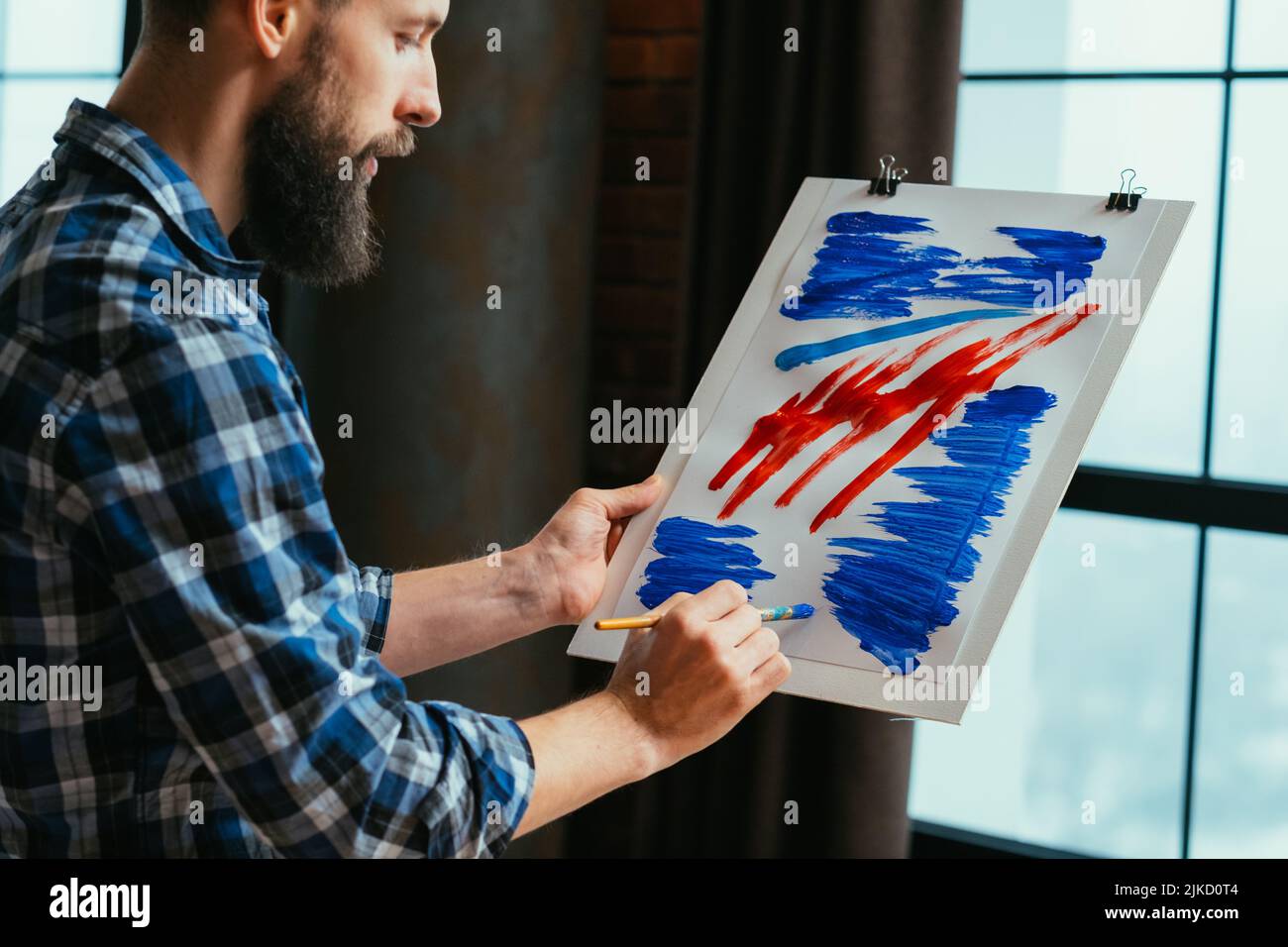 Malerei geheimnisvolle Kunst Form abstraktes Kunstwerk Stockfoto