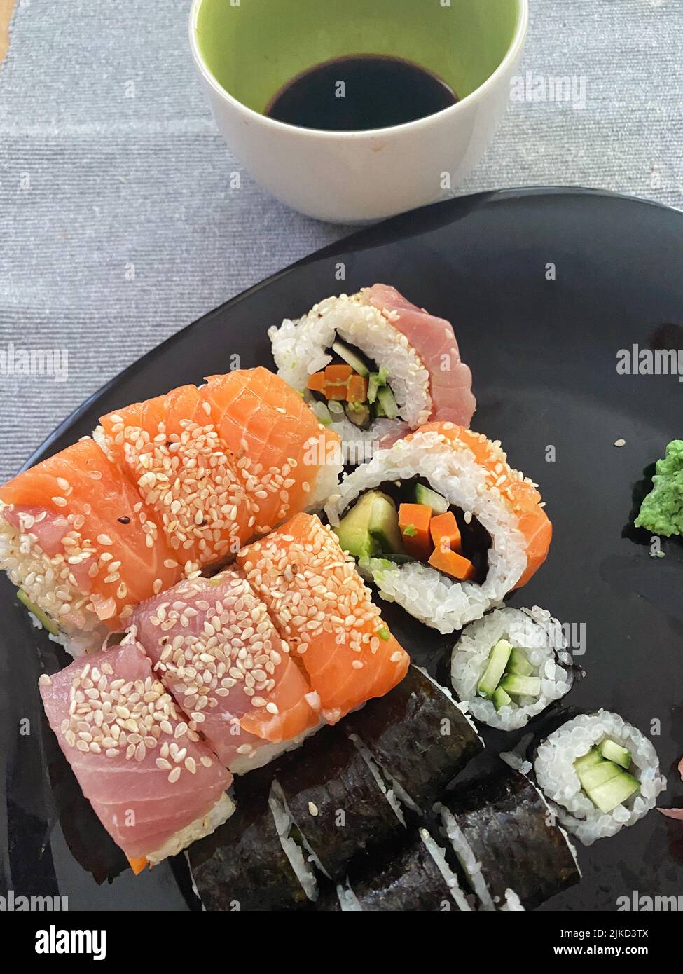 Japanische Sushi-Auswahl Stockfoto