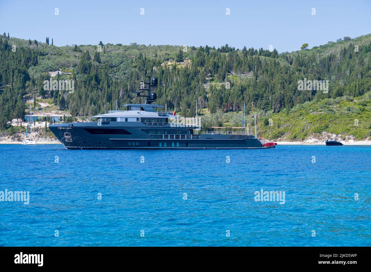 AMO Super Yacht Paxos Griechenland Stockfoto