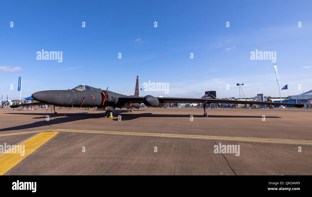 United States Air Force - Lockheed U-2S 'Dragon Lady', auf statischer Ausstellung beim Royal International Air Tattoo 2022 Stockfoto