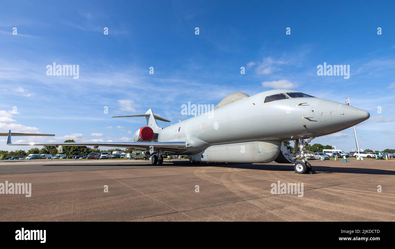 Bombardier - Sentinel R.1 ‘N691BD’ auf statischer Ausstellung beim Royal International Air Tattoo 2022 Stockfoto