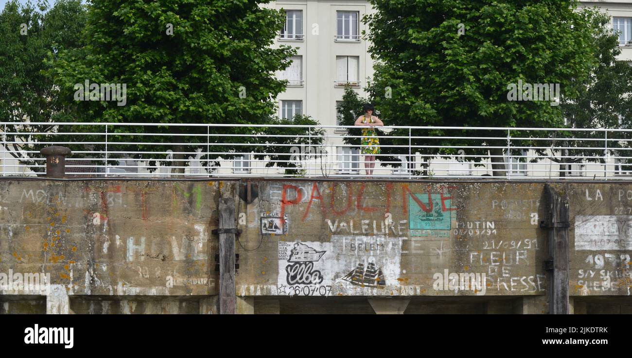 wharf in nantes, Frankreich Stockfoto