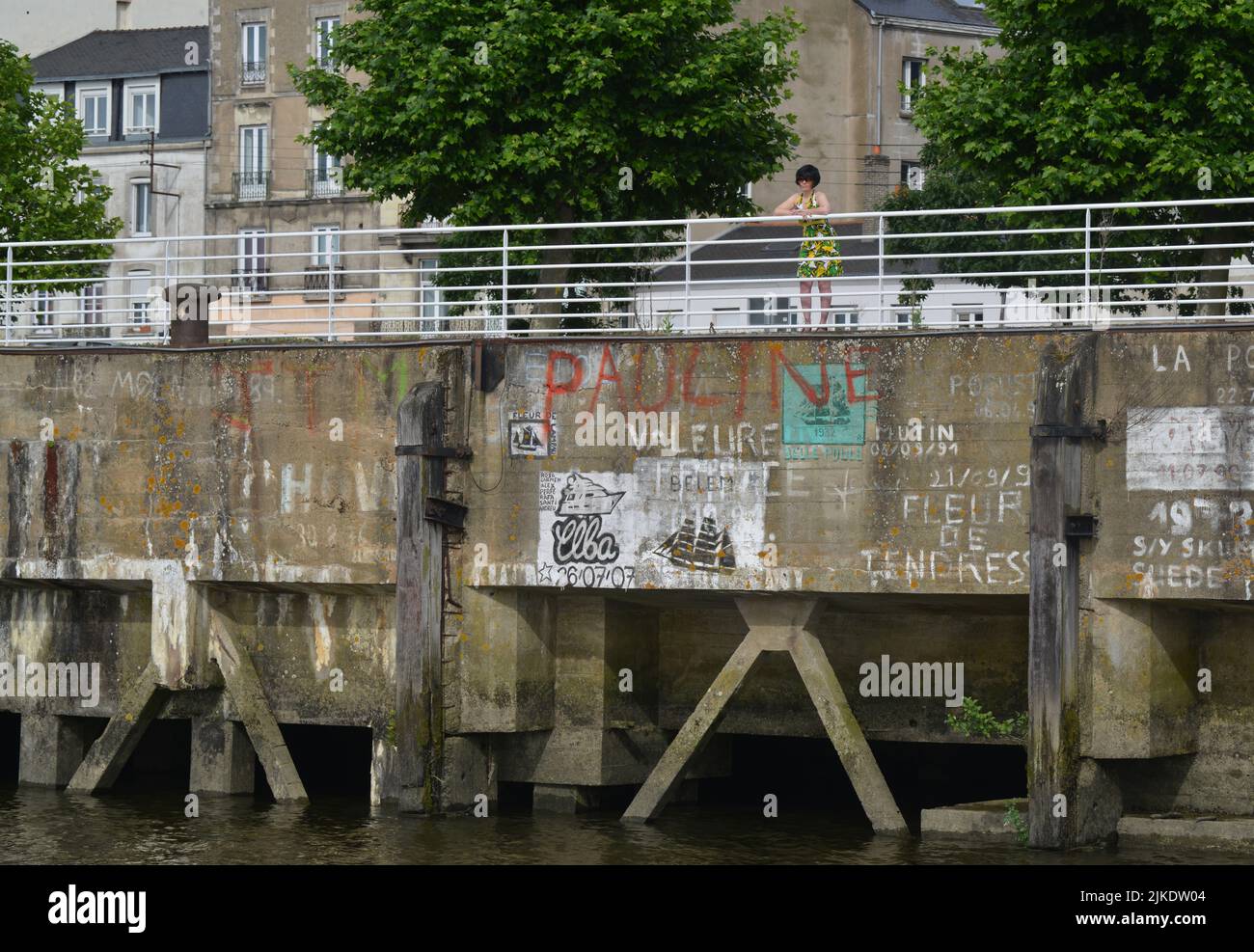 wharf in nantes, Frankreich Stockfoto