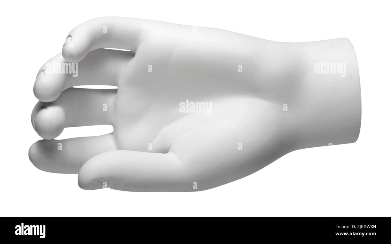 Weiße Mannequin-Hand Stockfoto