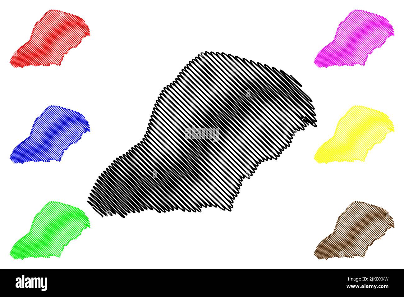 Insel Oleny (Russland, Russische Föderation) Kartenvektordarstellung