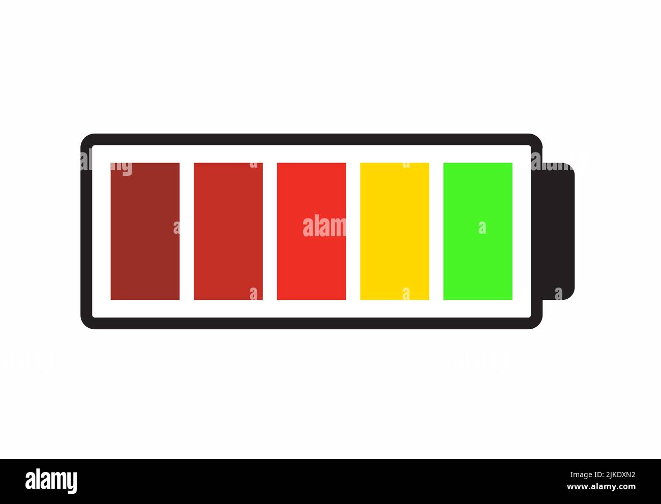 Abbildung: Flacher, Farbenfroher Full Battery Icon-Technologie Stock Vektor