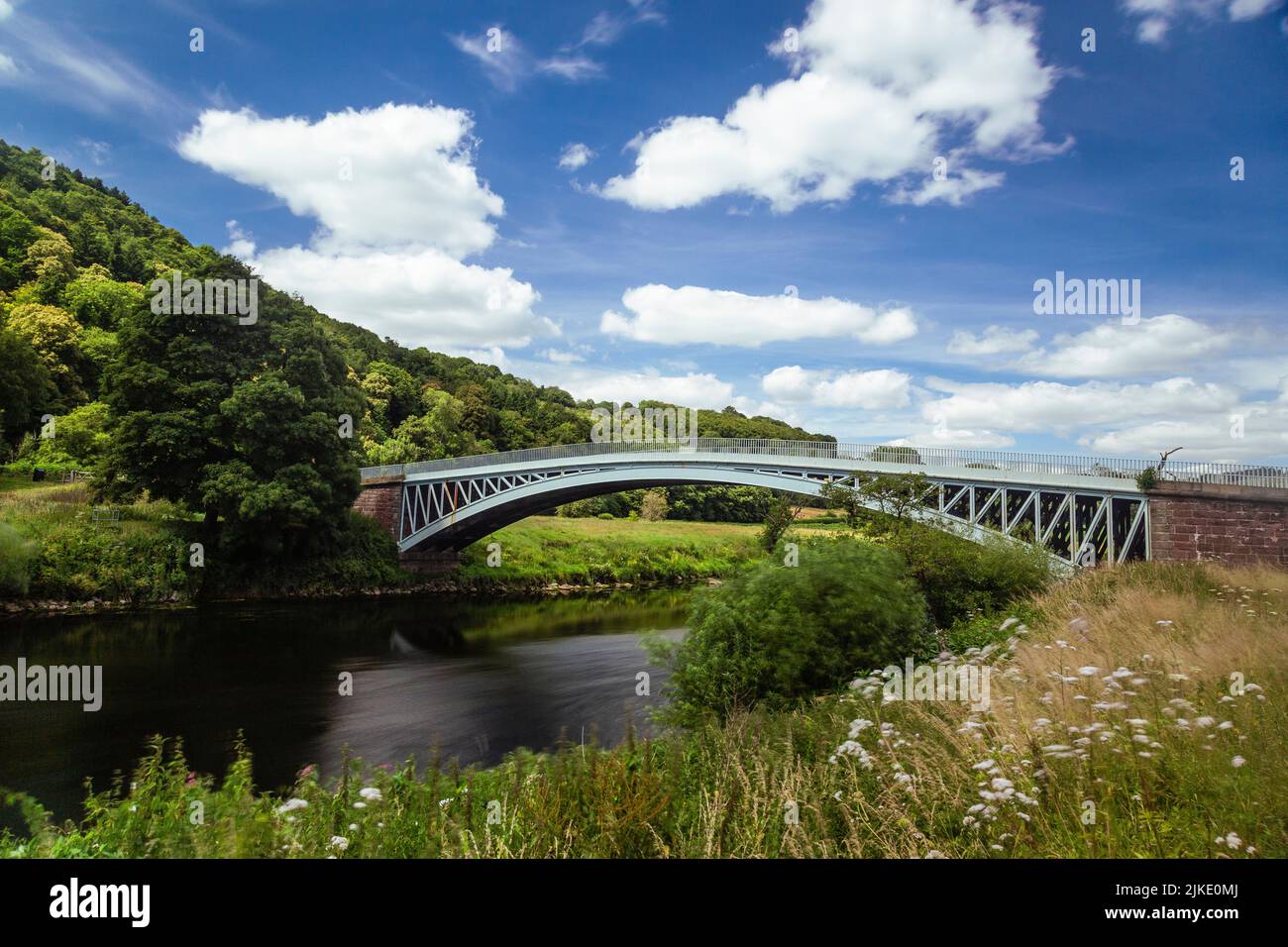 Bigsweir Brücke, zwischen Tintern und Monmouth, trägt die A466, verbindet die walisische und englische Seite des Flusses Wye. Erbaut 1827, ursprünglich als Stockfoto
