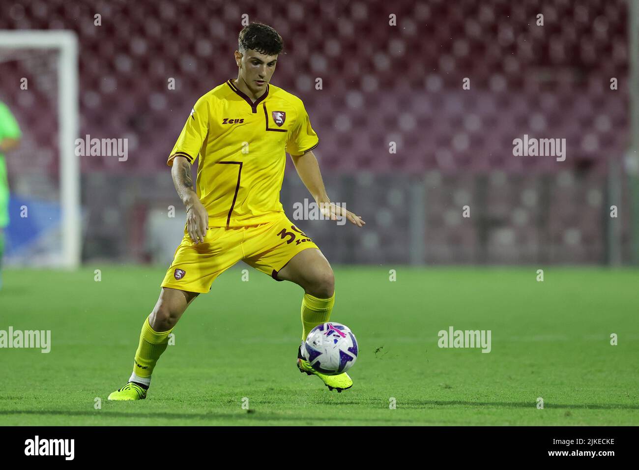 Foto Alessandro Garofalo/LaPresse30 Luglio 2022 Salerno, Italia - US Salernitana vs Reggina 1914 - amichevole estive prima trofeo Angelo Iervolino. Stadio Arechi. Nella foto: Antonio Iervolino (US Salernitana 1919); 30. Juli 2022 Salerno, Italien - US Salernitana vs Reggina 1914, Sportfußball, Sommerfreundschaftsspiel Erstes Angelo Iervolino Pokal Arechi Stadion. Im Bild: Antonio Iervolino (US Salernitana 1919); Stockfoto