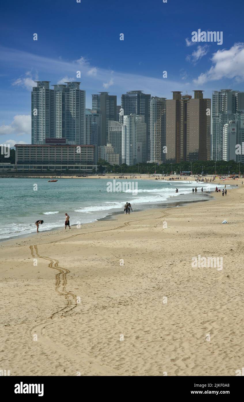 Strand von Busan (Pusan) in Südkorea 2008 Stockfoto