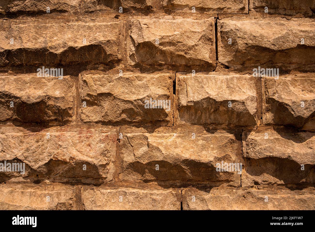 Mauerwerk Kalkstein globigerina Stockfoto