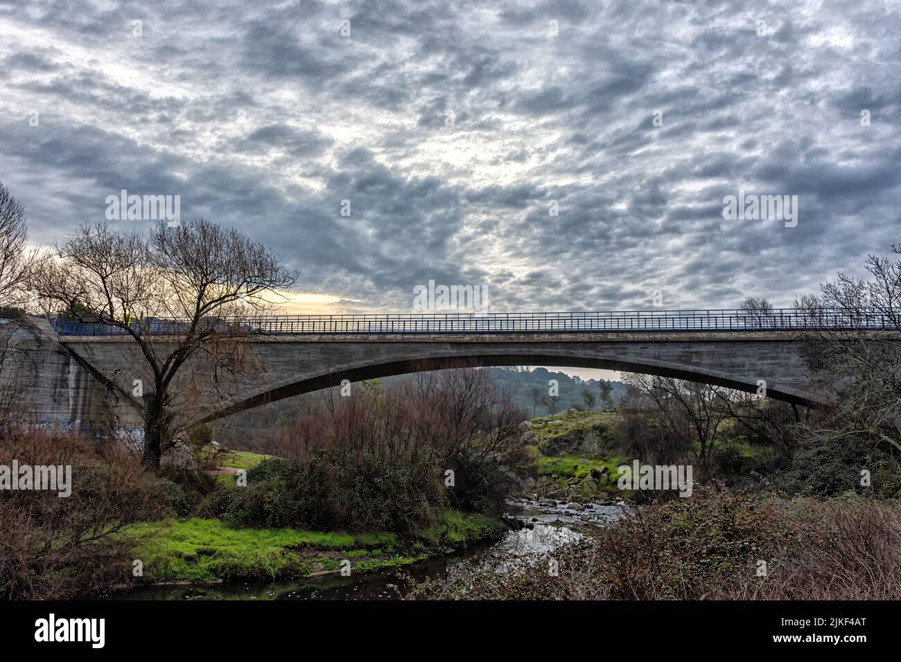 Puente Nuevo de Herrera en Galapagar, Comunidad de Madrid, España Stockfoto