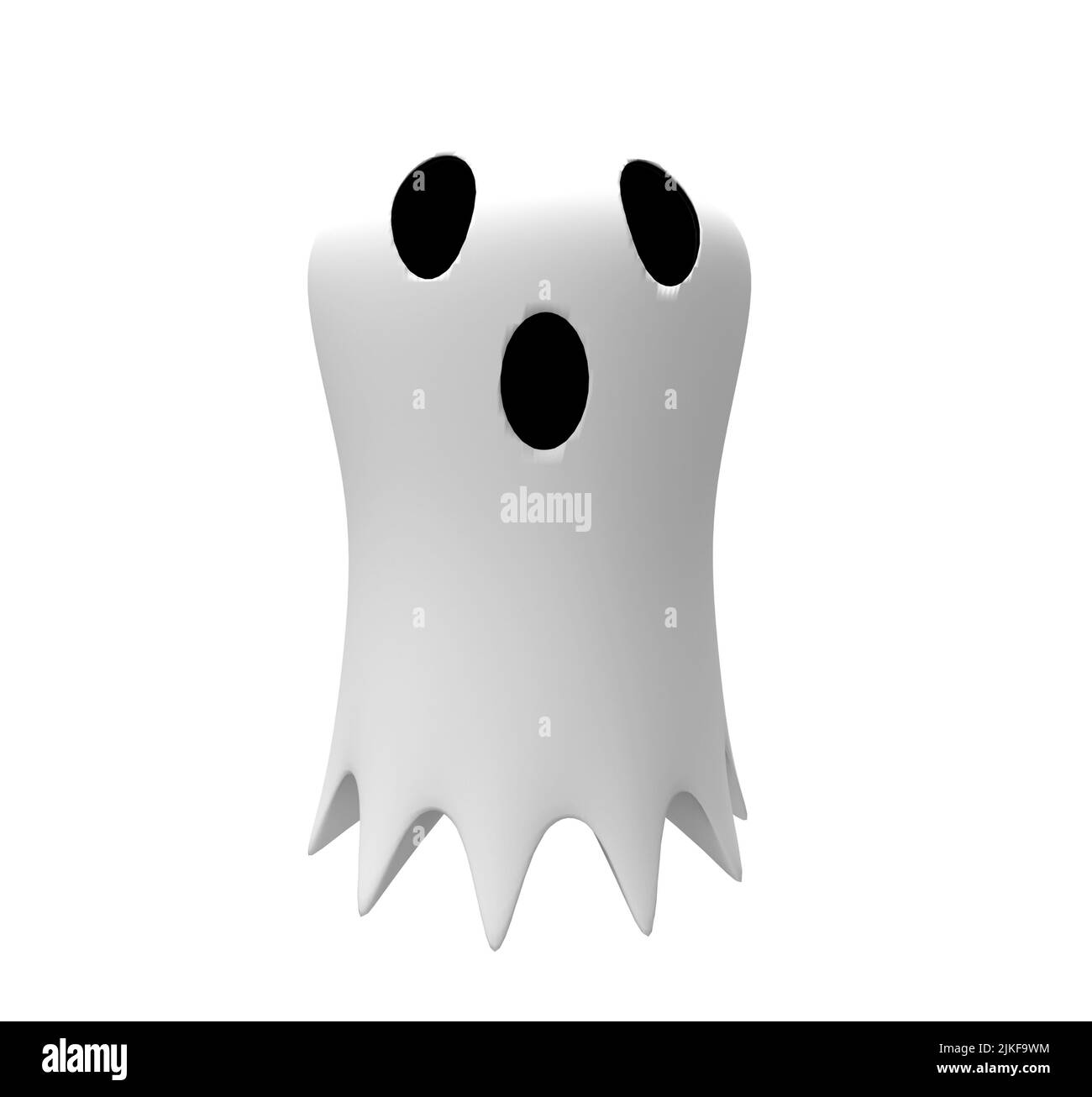 3D Illustration von Halloween Geist Geist weiß, Halloween Geist Hintergrund Design-Element Stockfoto