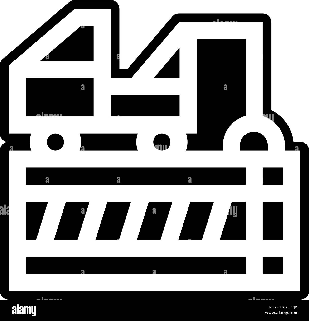 Symbol für schwarze Vektorgrafik extrahieren. Stock Vektor