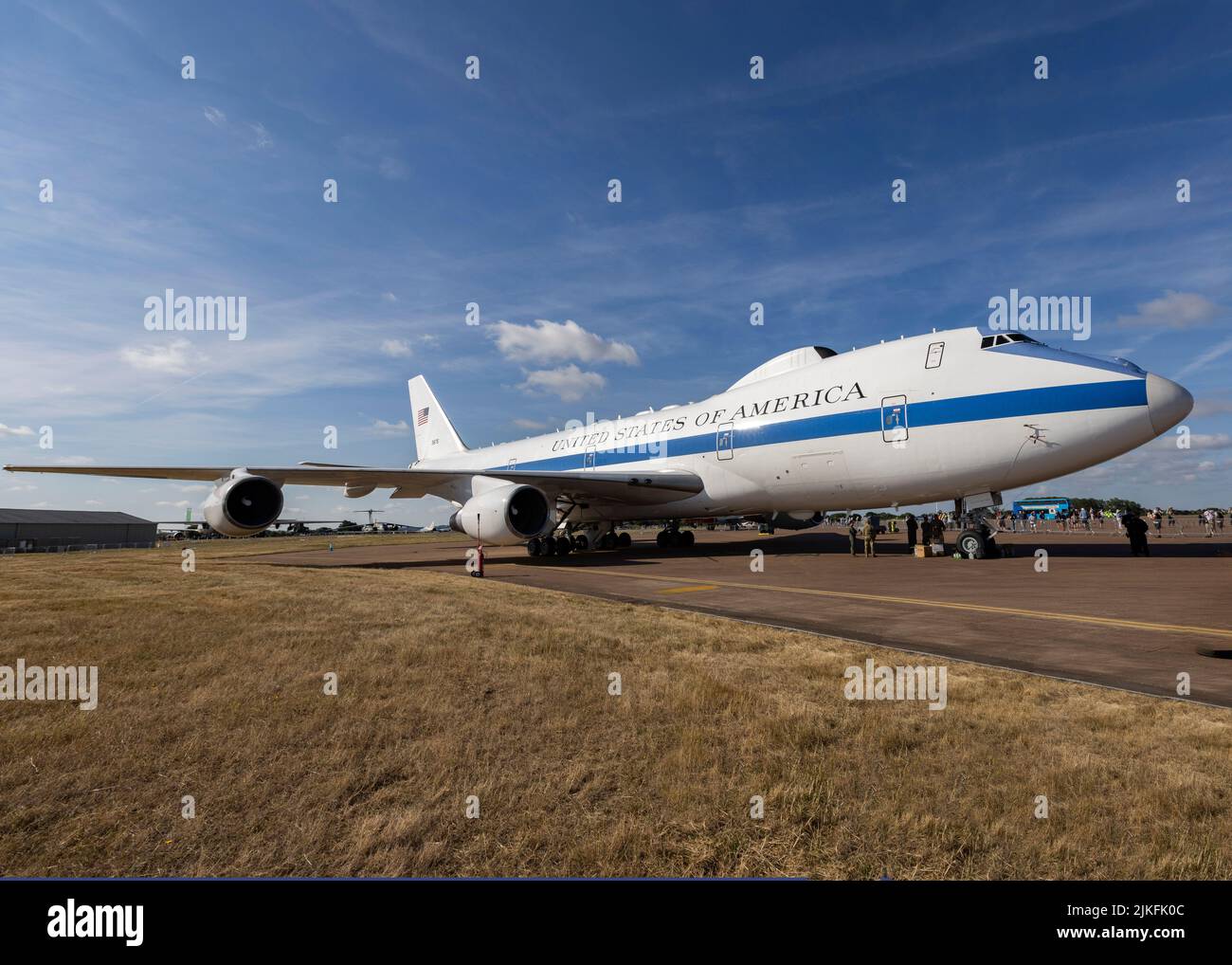 Boeing E-4B Nachtwatch beim Royal International Air Tattoo 2022 Stockfoto