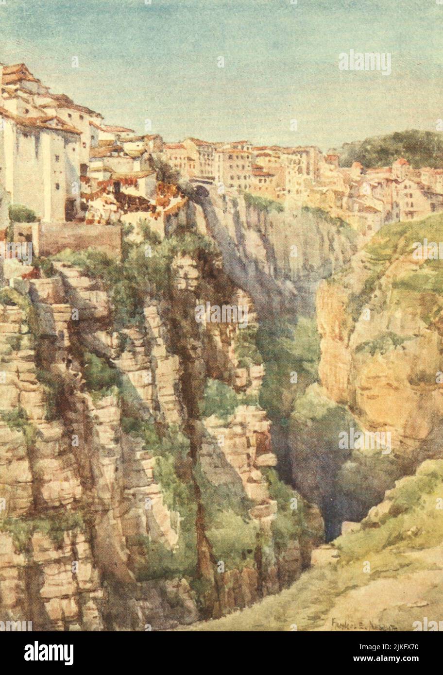 Gorge of the Roumel, Constantine Painted by Frances E Nesbitt aus dem Buch ' Algerien und Tunis ' Erscheinungsdatum 1906 Herausgeber/Verlag London, A. und C. Black Stockfoto