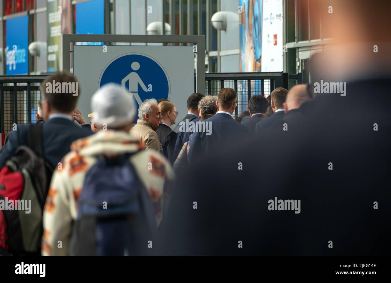 31.05.2022, Deutschland, Niedersachsen, Hannover - Hannover Messe, Ein Tag geht zu Ende 00A220531D0641CAROEX.JPG [MODELLFREIGABE: NEIN, EIGENTUMSFREIGABE: NEIN (c Stockfoto